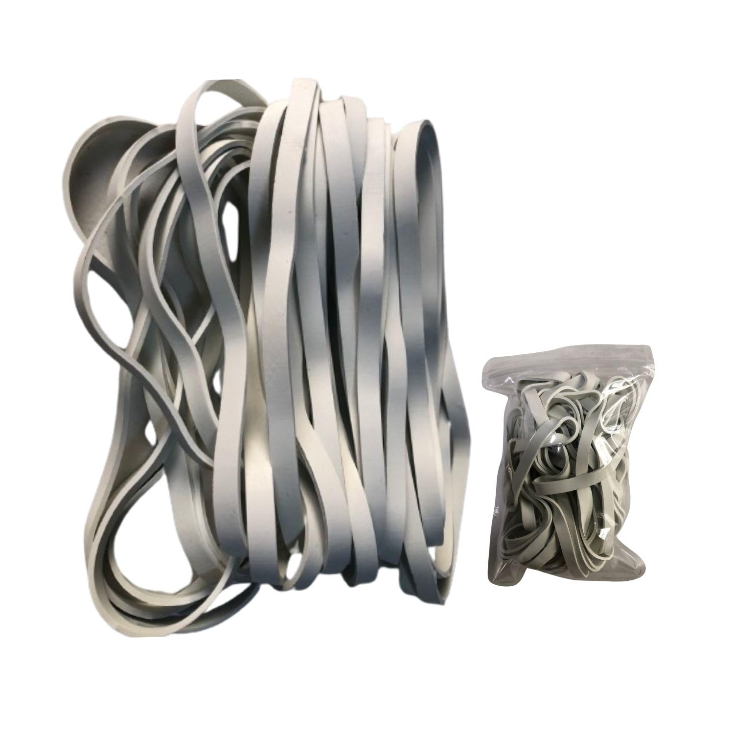 Large Rubber Bands 6 Inches Heavy Duty reusable for Home,Office Supply, File Folders, Office supply, barbage Can Plastic bag White 30 pcs