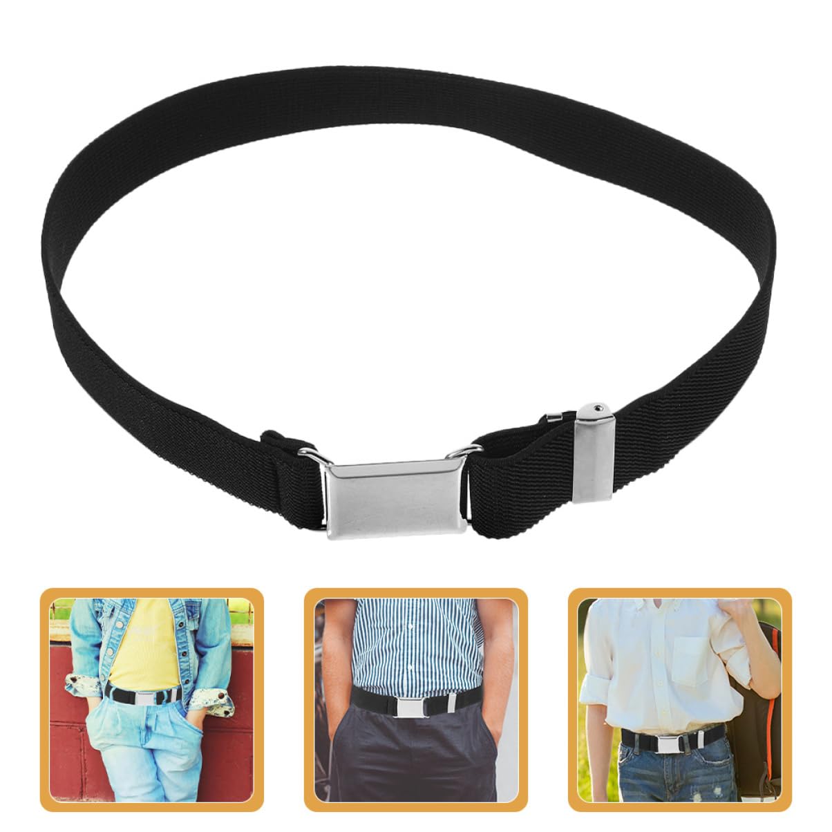 FOMIYES Adjustable Stretchy Belt for Elastic Waistband for Boys for Pants Skirts More Comfortable Fit Versatile Design Essential Clothing Accessory
