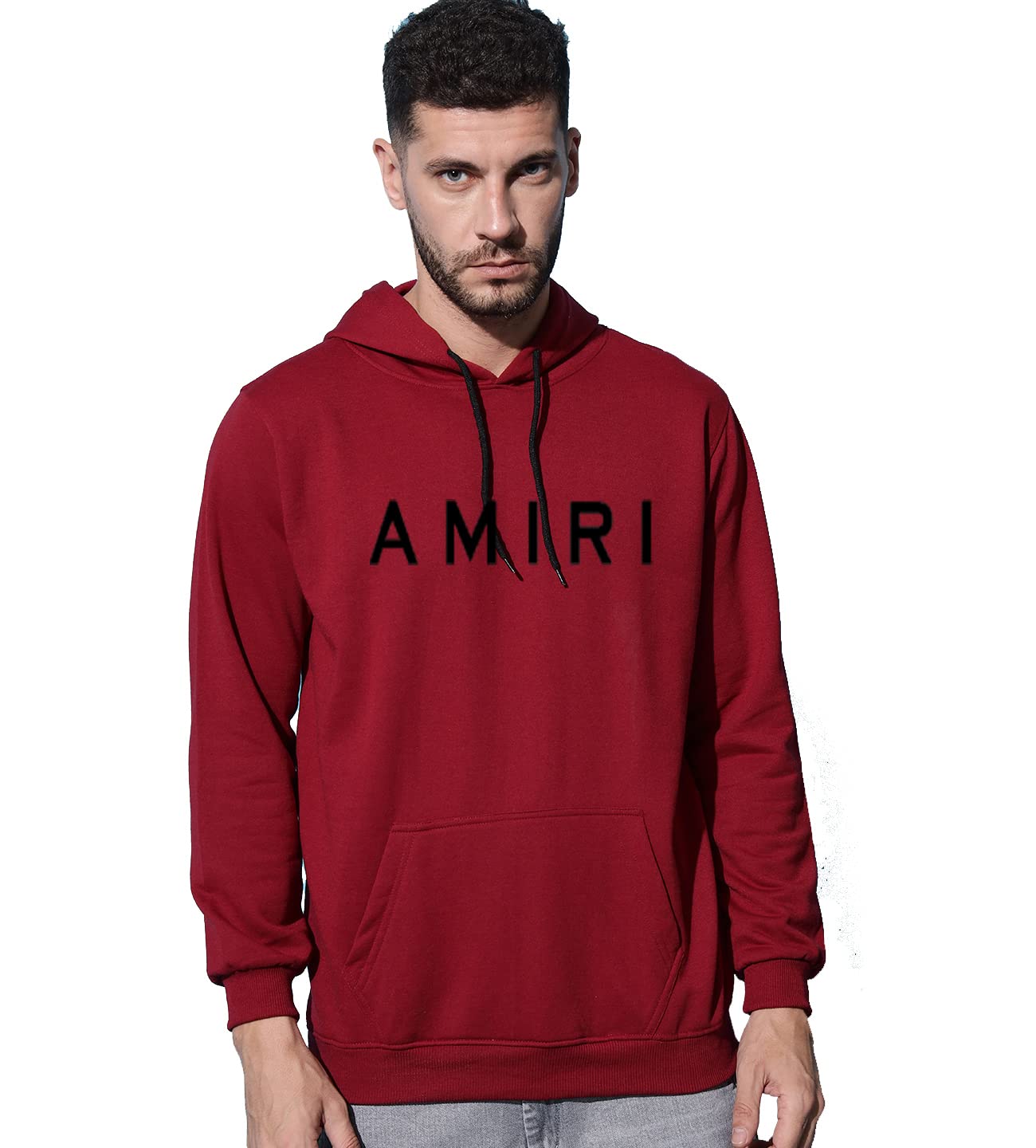 MoyzikhMen's Printed Hooded Sweatshirt