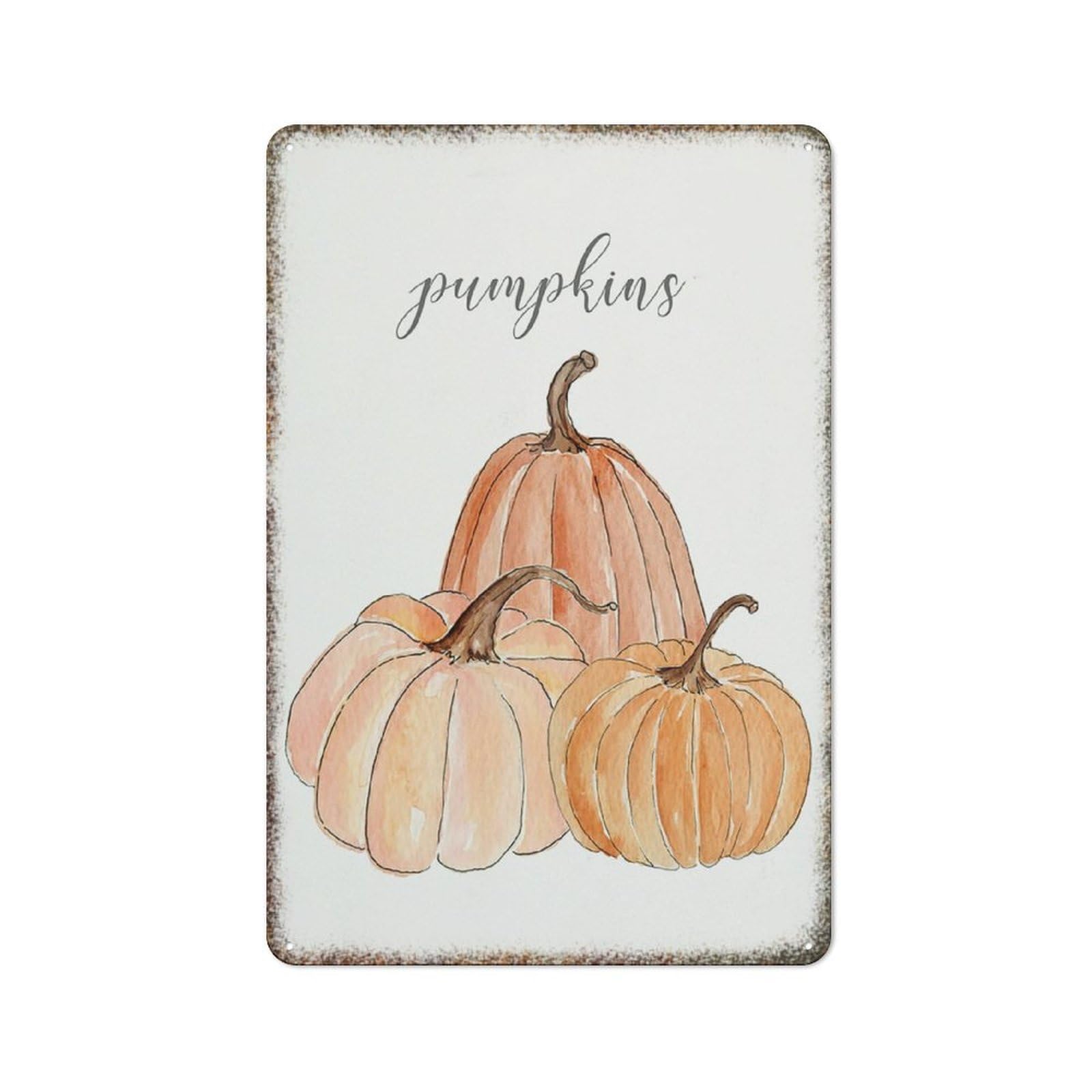 Farm Fresh Pumpkins Casual Home Yard Seasonal Wall Decor 8x12 inch