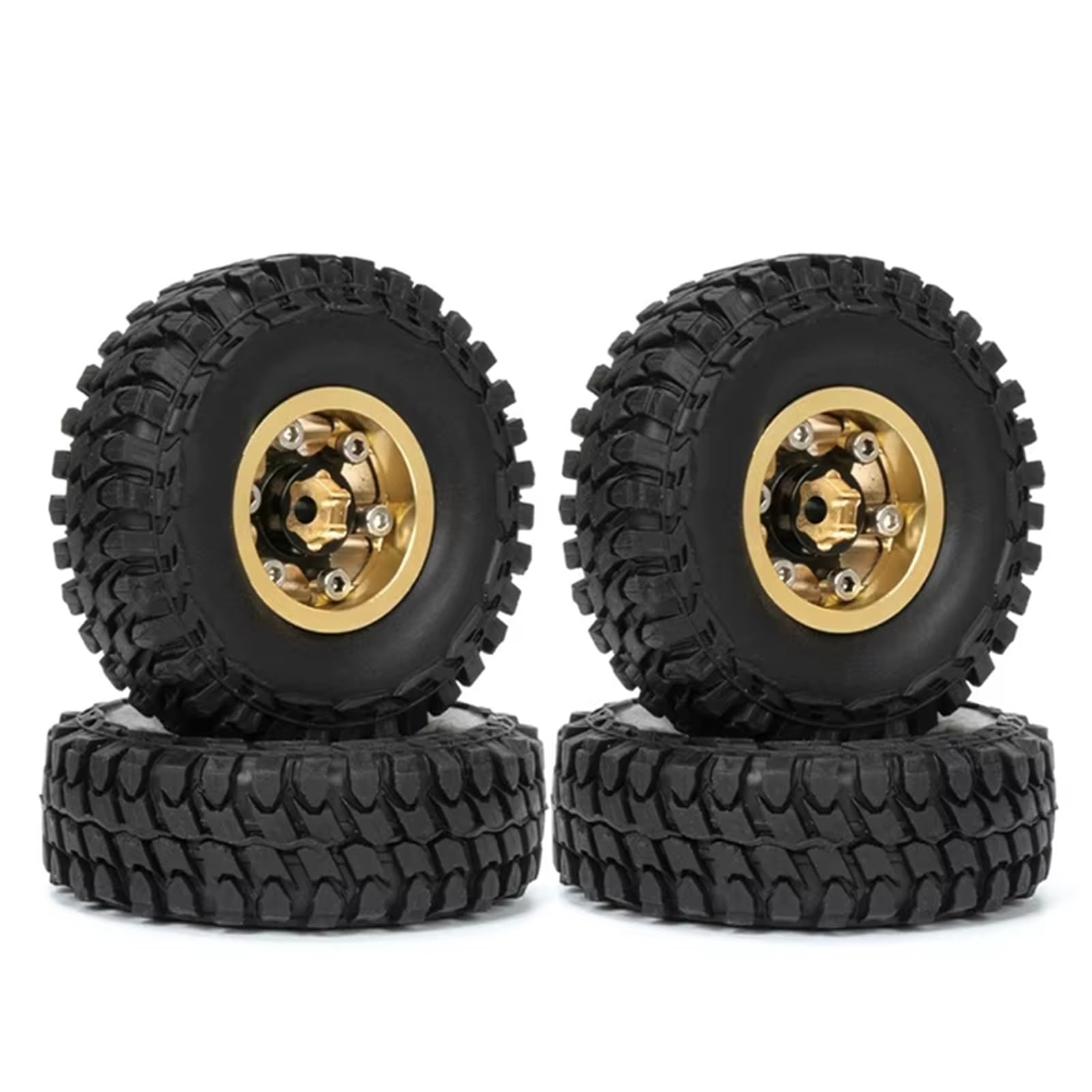 RC Car Pneumatico Ruota Compatibile con Axial per SCX24 per FMS per FCX24 per Enduro24 1/18 1/24 RC Crawler 1.0 Wheel Rim Pneumatici Tutti per Accessori per Terreni