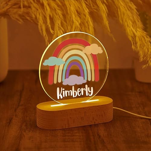 Miniatura 4 de Personalized Night Light for Kids Customized Gifts for Kids Rainbow Acrylic LED Lamp Bedroom Light Kids Birthday Gift