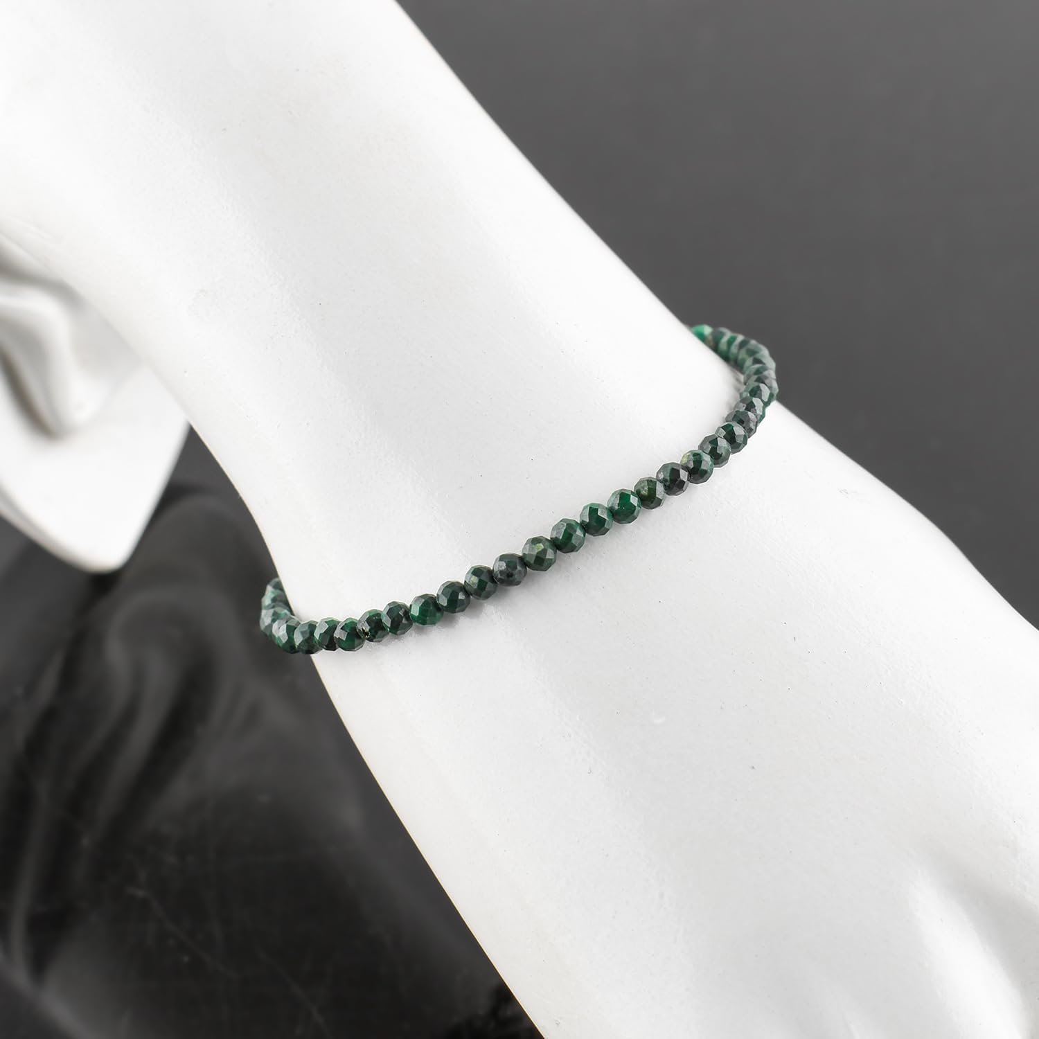 InfinityGemsArt Natural Bracelet For Women Gemstone Micro Beads Dainty Jewelry Christmas Gifts for Women, Birthstone, Stone Jewelry 925 Sterling Silver Chain 8 inch Adjustable - Image 4