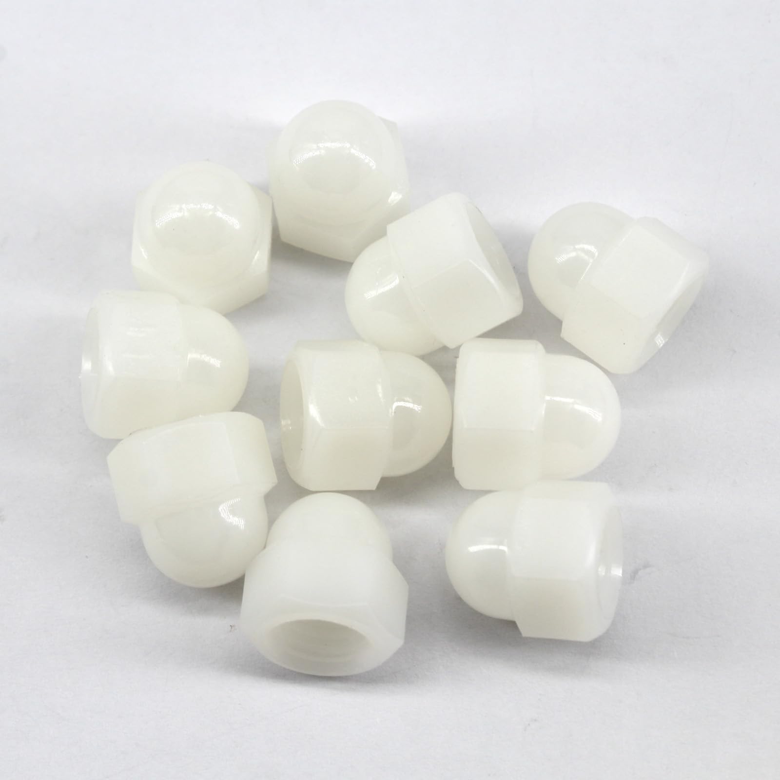 (20 Pieces) M16 White Nylon Acorn Cap Nuts Plastic Hex Nut Threaded Dome Nuts - Image 4