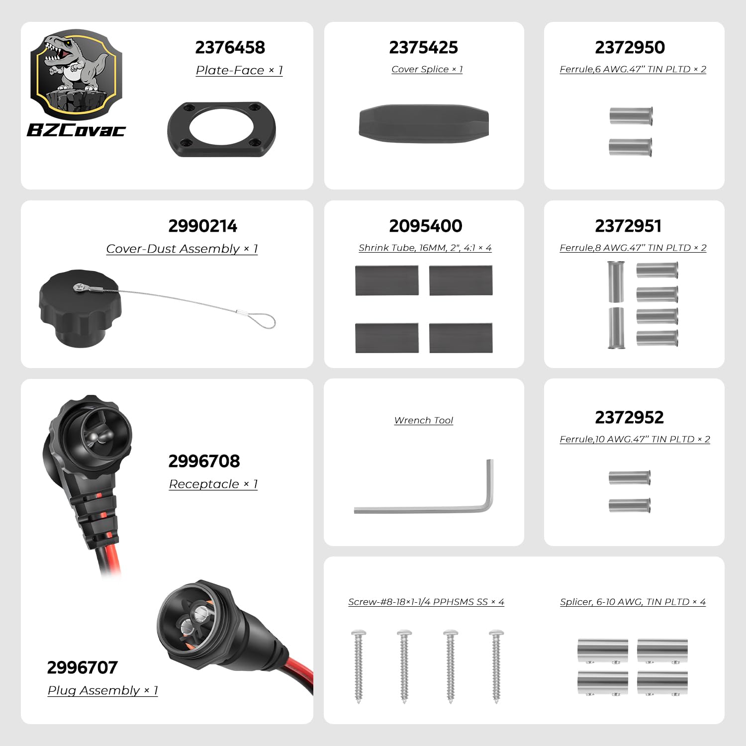 1865120 MKR-28 Trolling Motor Stecker und Buchse für Minn Kota, wasserdichte Dual-Halterung für Süß- und Salzwasseranwendungen, verstellbare Montage, kompatibel mit 1-10 AWG Draht