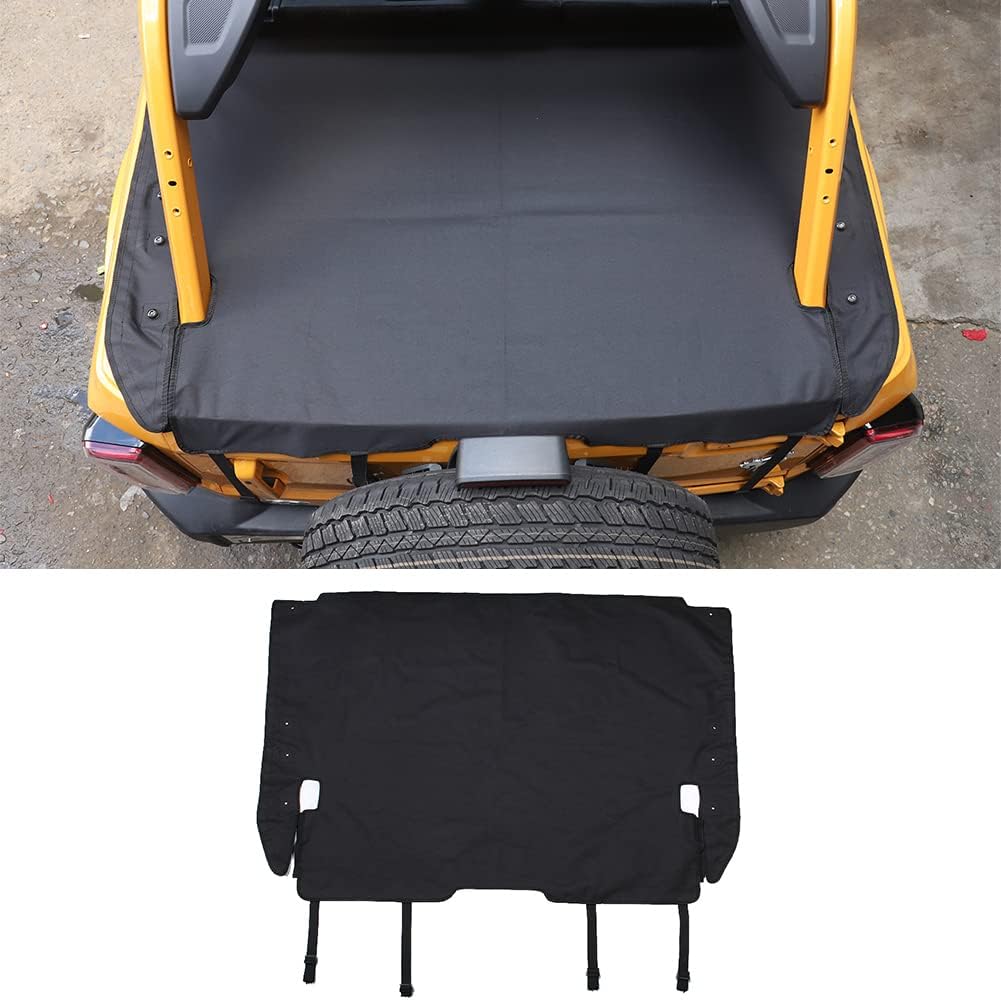 Bestmotoring Car Soft Canvas Rear Cargo Tonneau Cover for