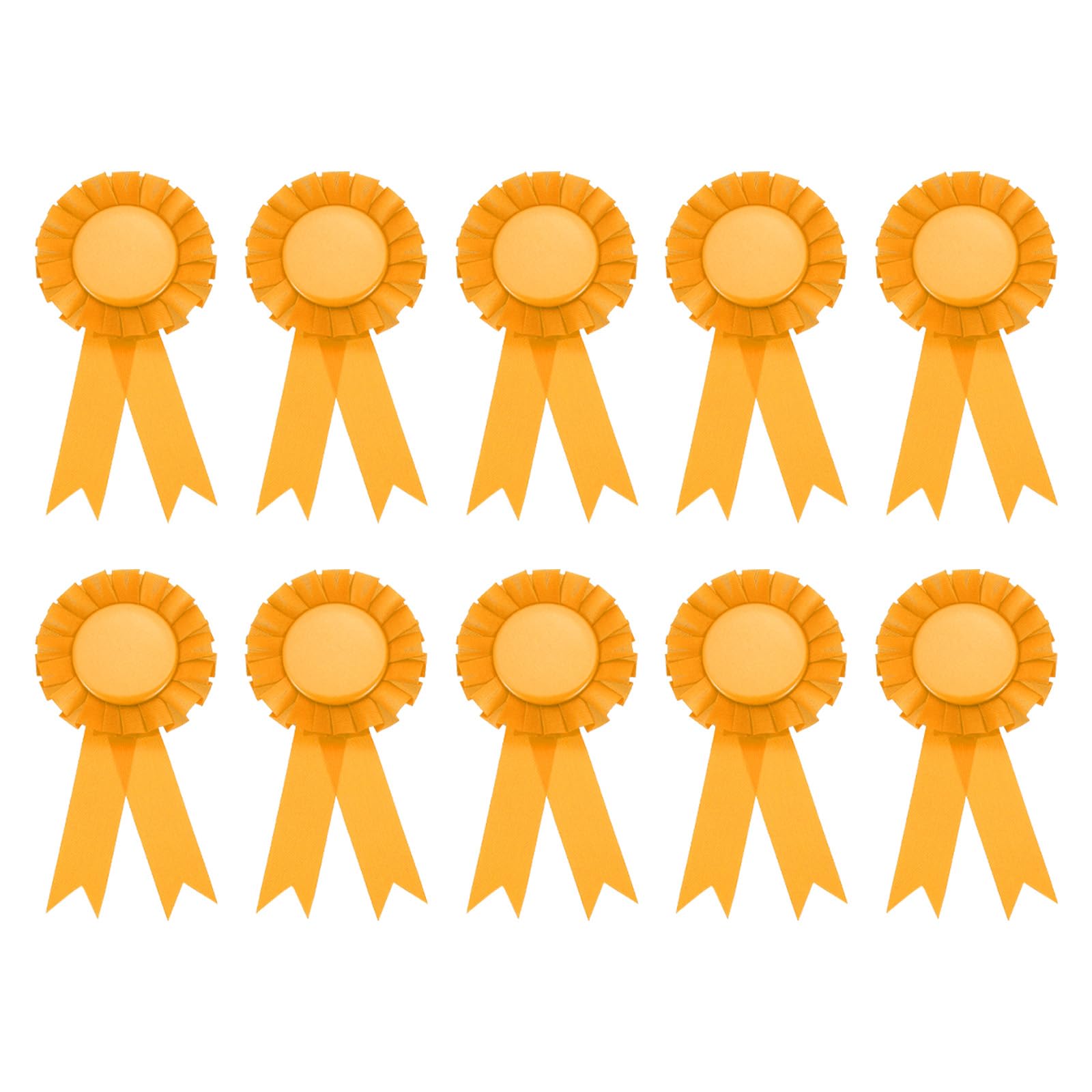 PATIKIL Blank Award Ribbon, 10 Pcs Prize Ribbon Award Medal Winner Ribbon Recognition Participation Ribbon for Competition, Sport Event and Party, Wedding, Yellow