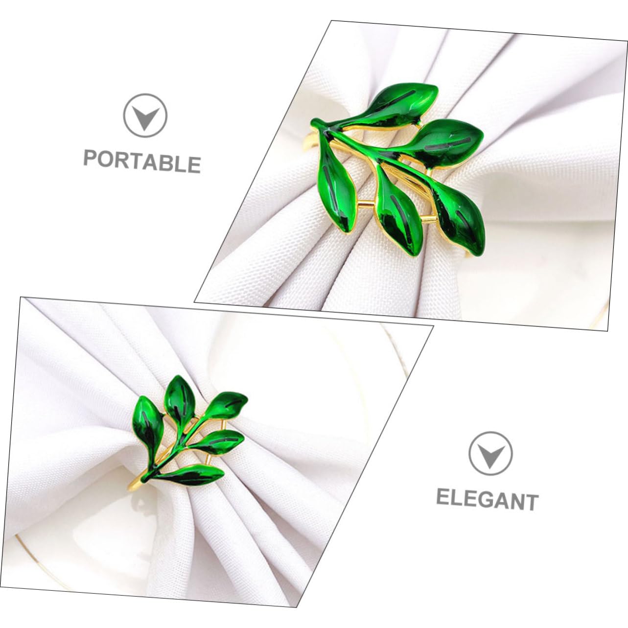 Alipis 5 Sätze Serviettenschnallen Aus Metall Im Blattdesign Tischdekoration Für Hochzeit Weihnachten Und Besondere Anlässe Geeignet Für Servietten 6 Stück * 5