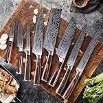 Seido Knive Master Chef Knife Set, 8-Piece Kitchen Knife Set, High-Carbon Stainless Steel Handmade Culinary Knives, Professional Chef Knives