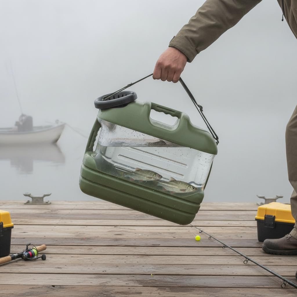Seco da Pesca Portatile, Secchio 10L pesca all'aperto