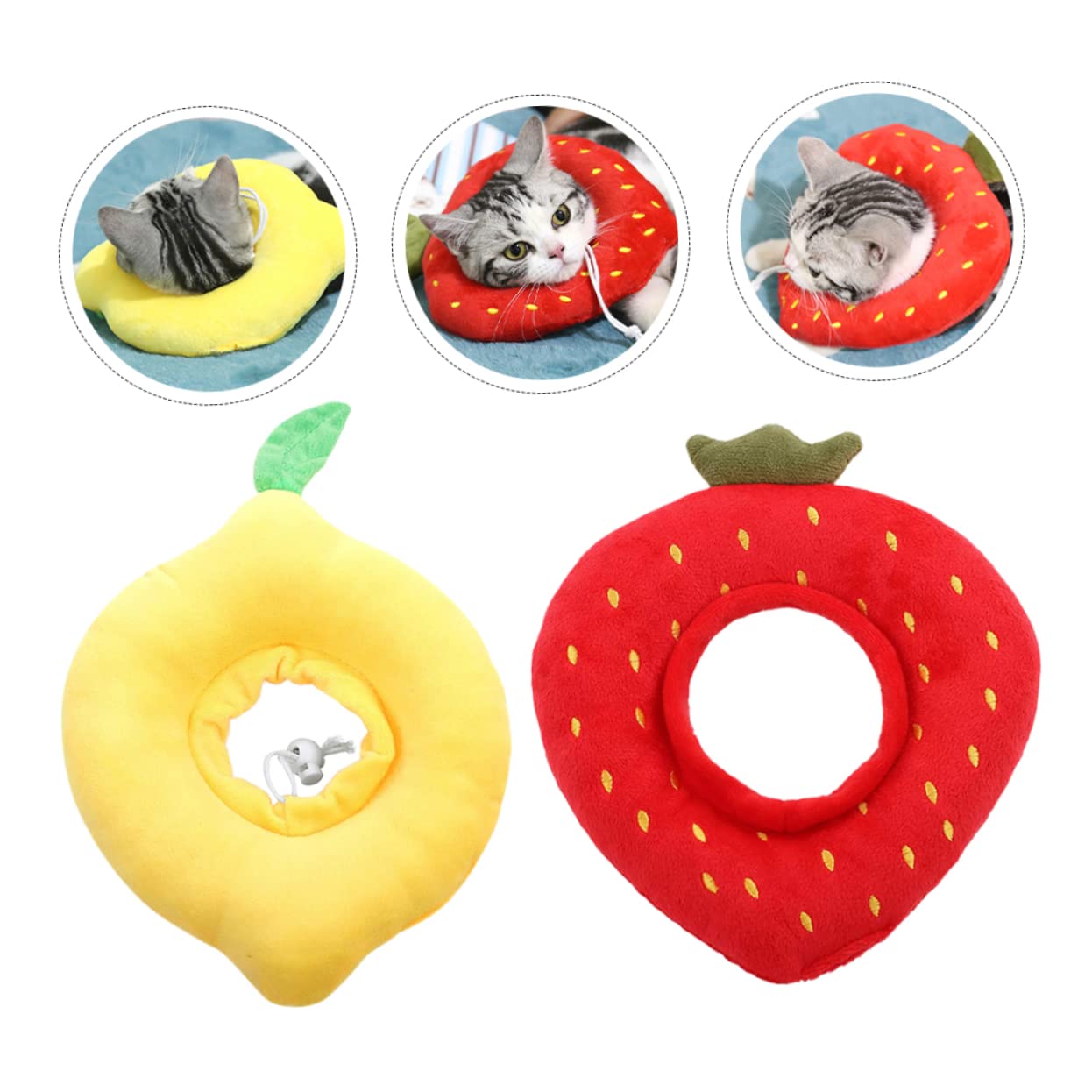 Happyyami 6pezzi Collare Per Gatti Regolabile Cono Di Design Protettivo Per Ferite e Interventi Antiscratch e Confortevole Per Cani e Gatti Di Diverse Taglie
