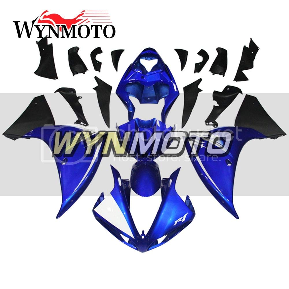 Ceramiczsb Full Gloss Blue Black Injection Fairing Kits For Yamaha R1 YZF R1 2009 2010 2011 Body Kit