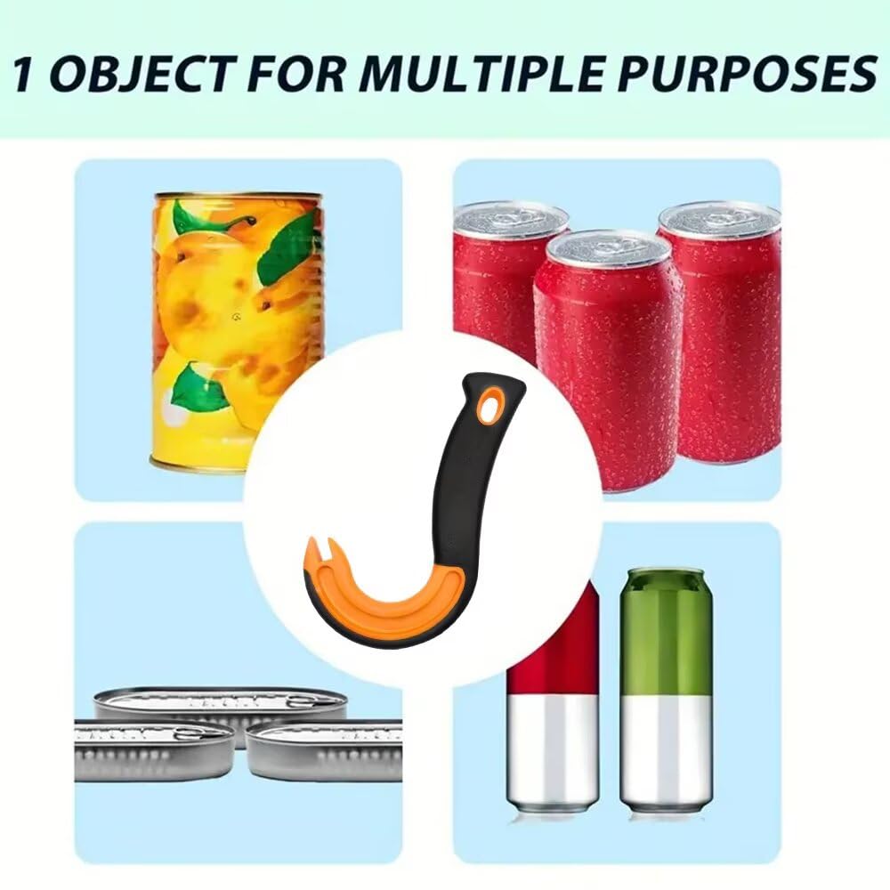 Ouvre-boîte en forme de J, ouvre-bouteille à tirette, ouvre-conserves, ouvre-bocal, décapsuleur