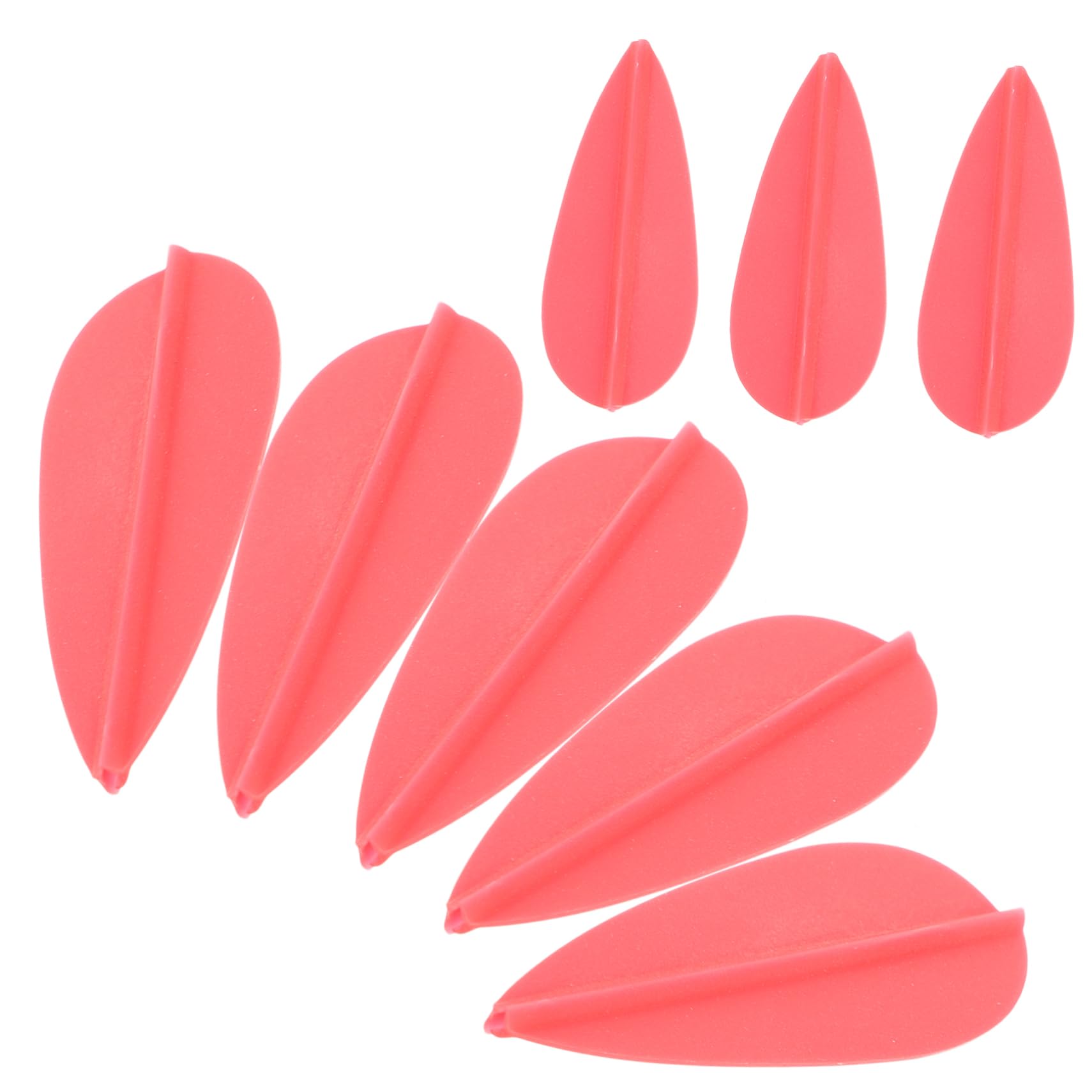 Parliky High-Durability Plastic Arrow Fletchings 20pcs Set for Fiberglass Resin Wood Shafts