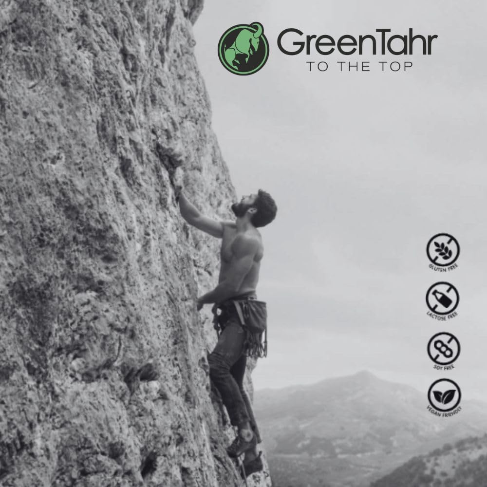 Green Tahr Mass Gainer Vegano Bio. Integratore Carboidrati e Proteine in Polvere per Aumentare Massa Muscolare. Senza Glutine, con Maltodestrine e Vegan Protein. Gusto Banana. 17 Dosi, 1,2 Kg