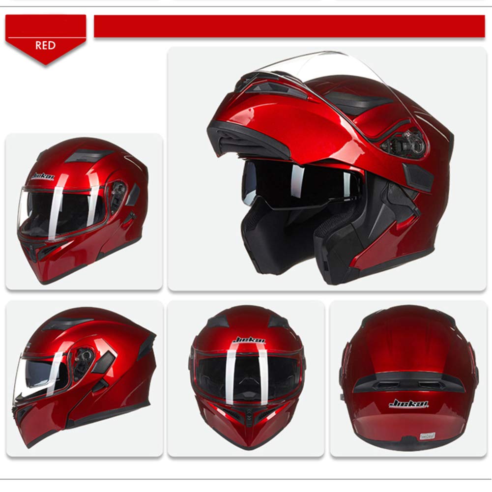 Casque de Moto intégral, Flip, Casque de Moto modulaire avec Double visière, approuvé par la ECE pour Les Hommes et Les Femmes Adultes