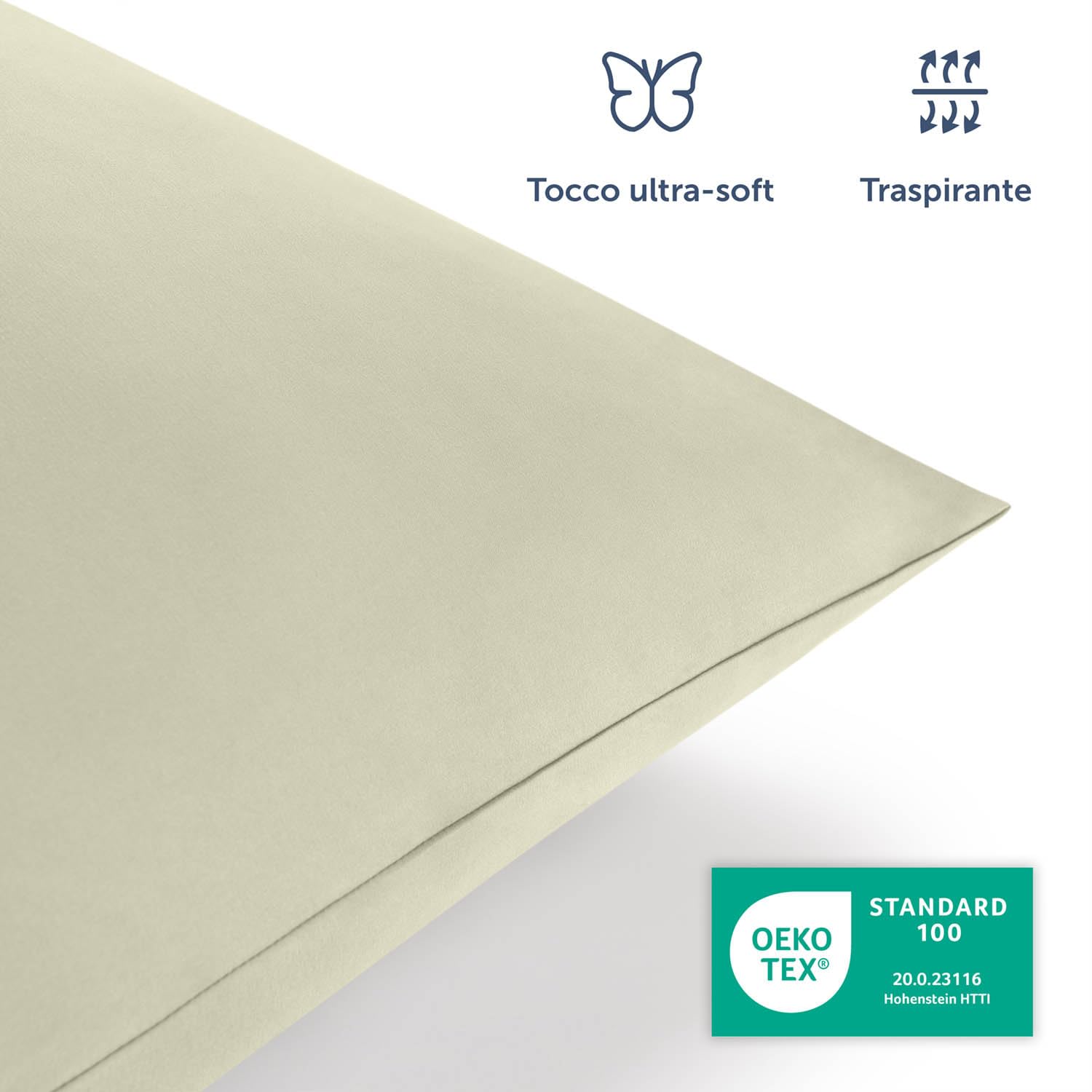 Blumtal Copripiumino Una Piazza e Mezza 200x200 e Federe 50x80 - Set di Lenzuola in microfibra extra morbida certificata Oeko-Tex, Set Copripiumino con 2 Federe - 3 pezzi - Verde Oliva
