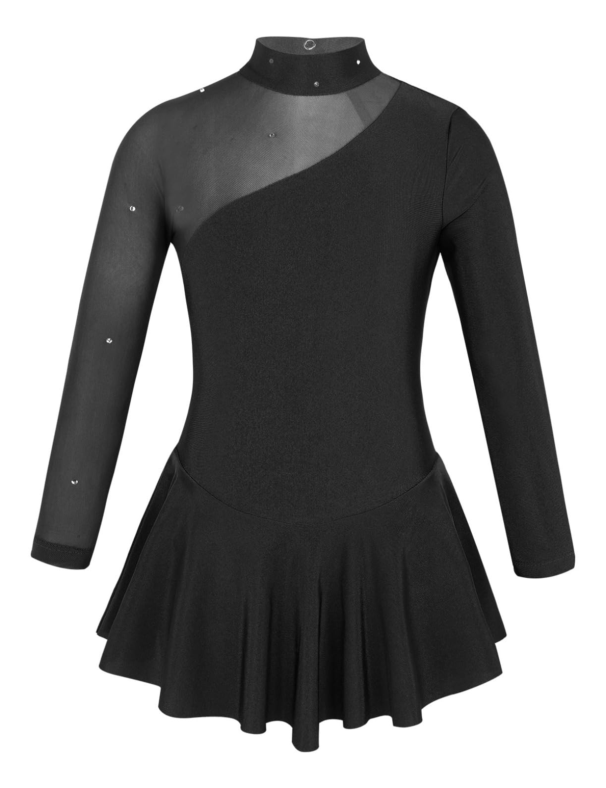 Freebily Vestido de Danza Patinaje sobre Hielo para Niña Leotardo de Manga Larga Maillot de Gimnasia Rítmica Competición Vestido de Bailarina Ballet — view 21