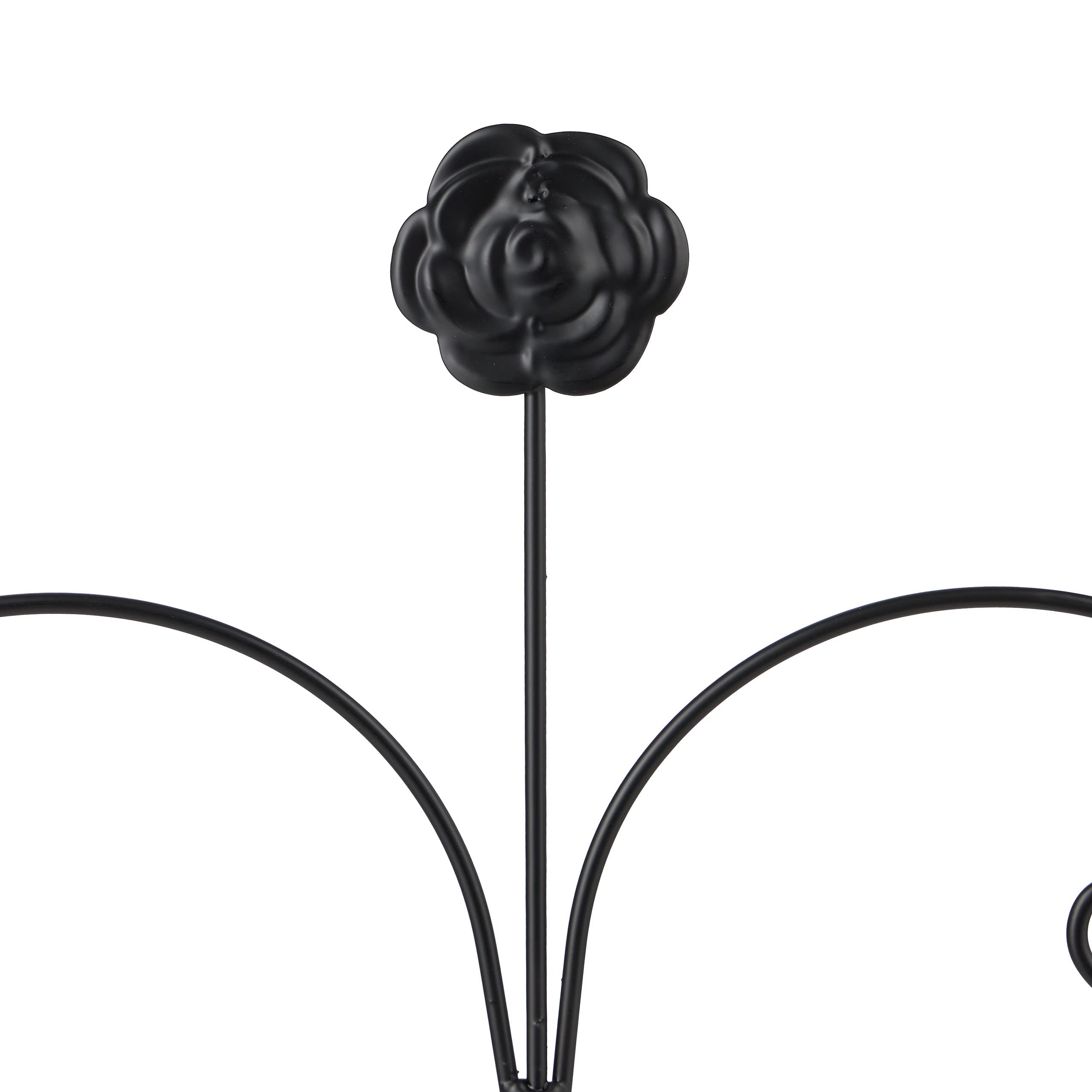 Relaxdays Soportes para Plantas, Set de 2, 180 x 50 cm, Metal, Enrejado para Trepadoras, Autónomos, con Estacas, Negro