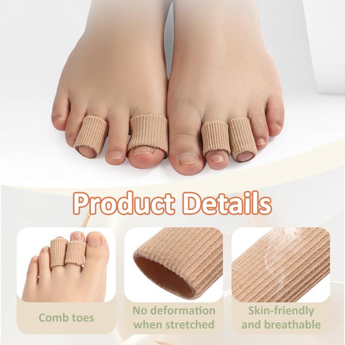 6 Tubos Protectores de Silicona Cortables para Dedos de los Pies y Manos, Almohadillas de Gel para Aliviar Callos y Ampollas, Tamaño M 15 cm, Protección Ajustable