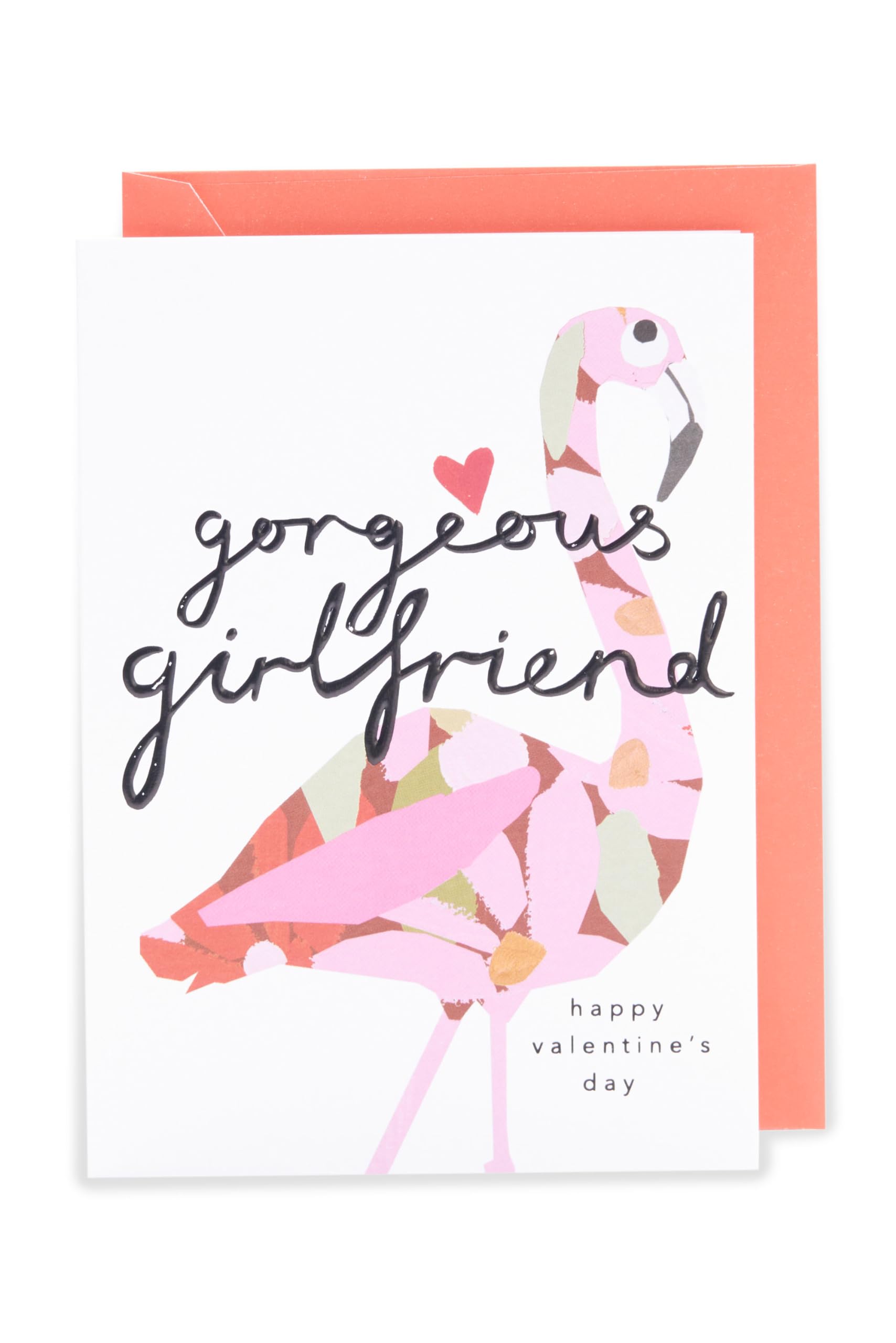Gorgeous Girlfriend Flamingorgeous Valentine's Day Contemporary Greeting Card