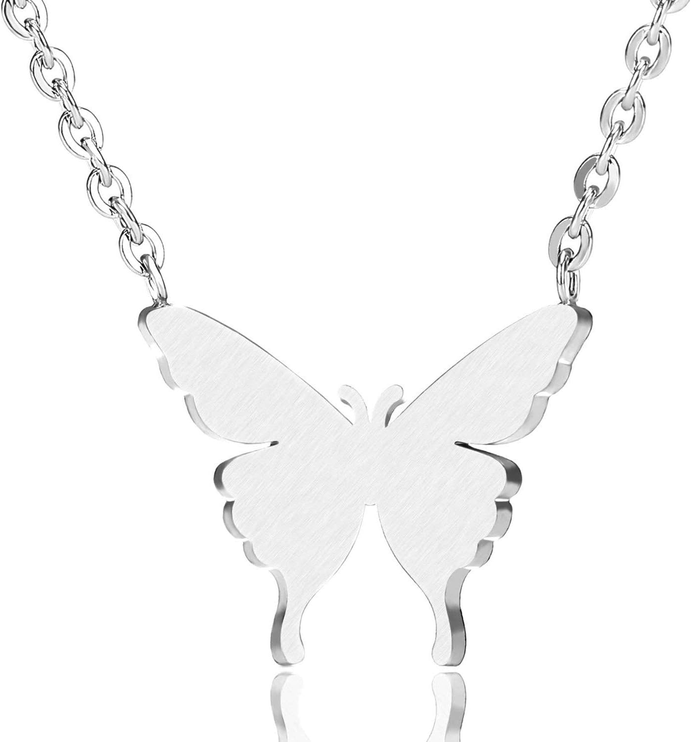 VAttractButterfly Necklace Good Luck Gifts for girls Butterfly Jewelry Simple Necklaces for Women, Cute Chokers for girls, 16”