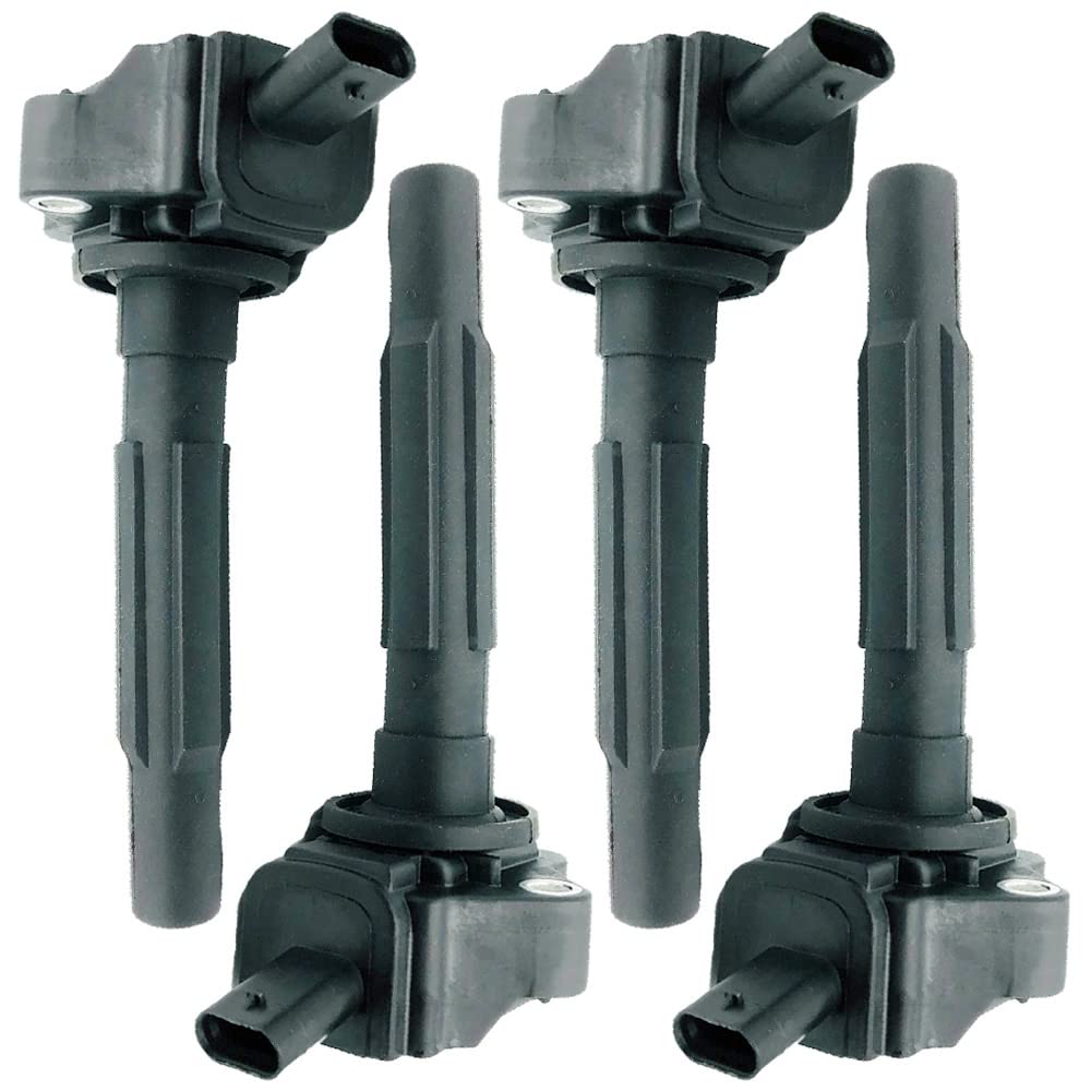 DMCOIL Set of 4 Ignition Coil Pack Compatible With Ssangyong Korando 2.0L Engine G20 2012- Replaces OEM A1721580003,A1721580103