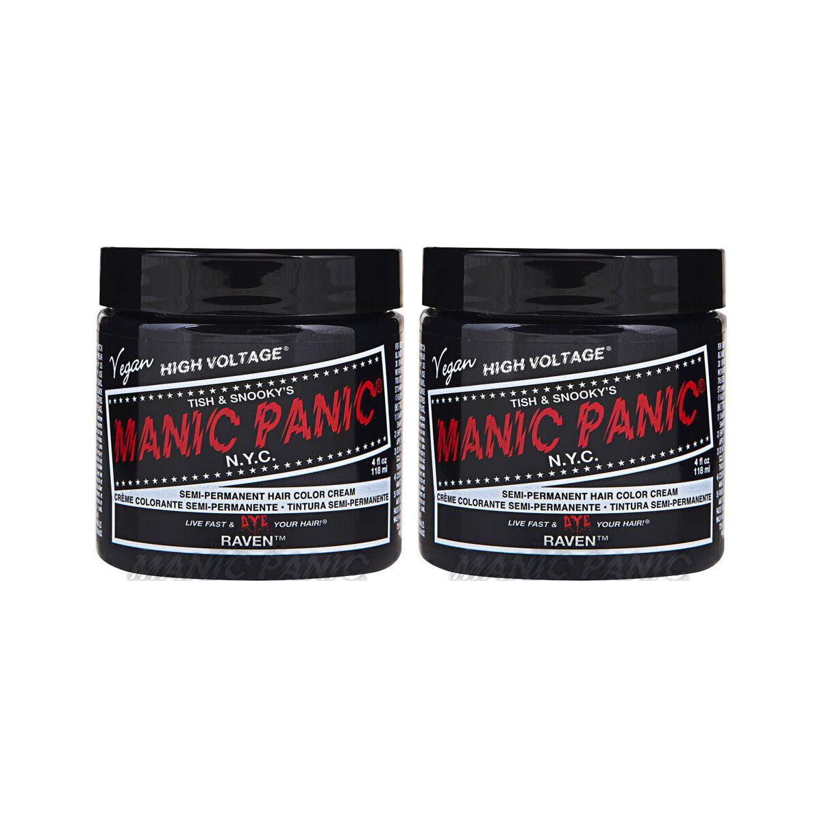 Manic Panic Classic Raven Semi-Permanent Hair Dye (118ml, 2-Pack)