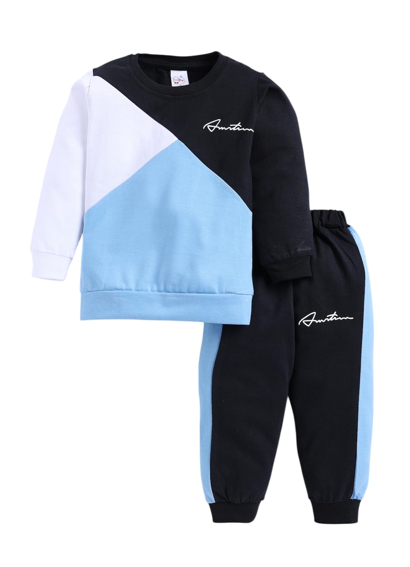 Kids Cotton Casual Cute & Elegant Clothing Set- Full Sleeve T-Shirt And Trousers For Infants/Childs/Baby Boys (in Multicolor, Pack of 1)-image-3