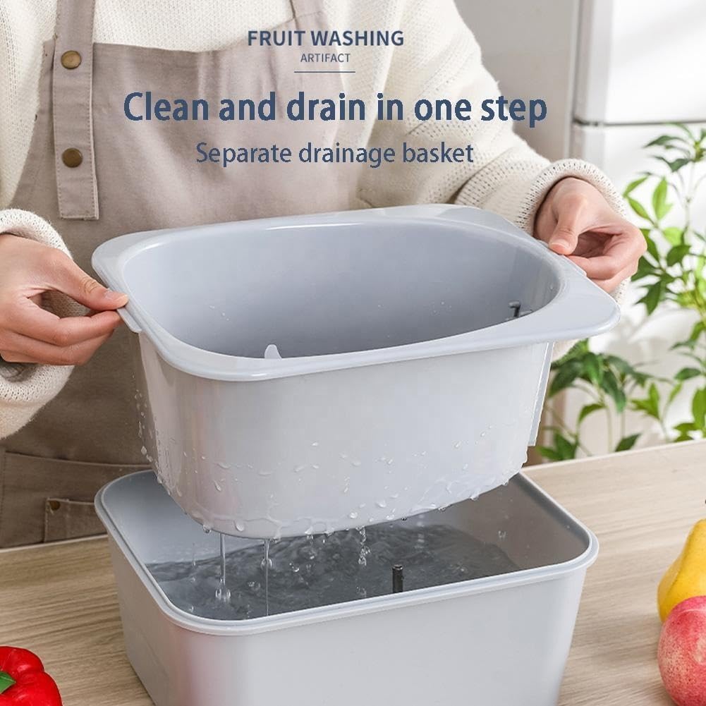 Centrifugador de lechuga, secador de ensalada y lavadora de frutas, fregado de 360 grados, cuenco compacto y colador, fácil de limpiar, ideal para lavar verduras y preparar ensaladas
