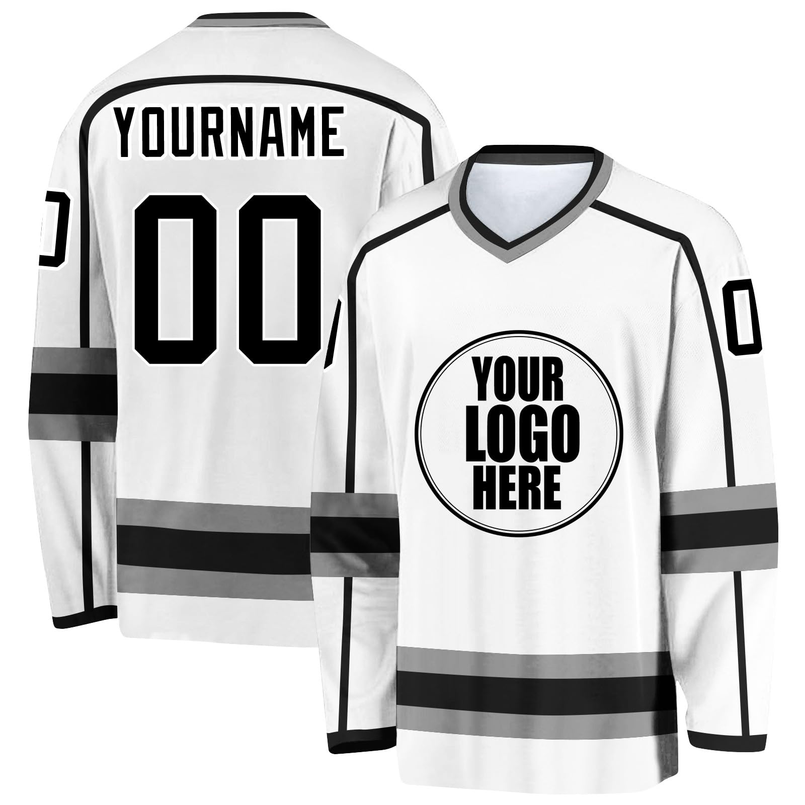 Maillots de Hockey Personnalisés avec Logo, Nom d'Équipe et Nom Personnel