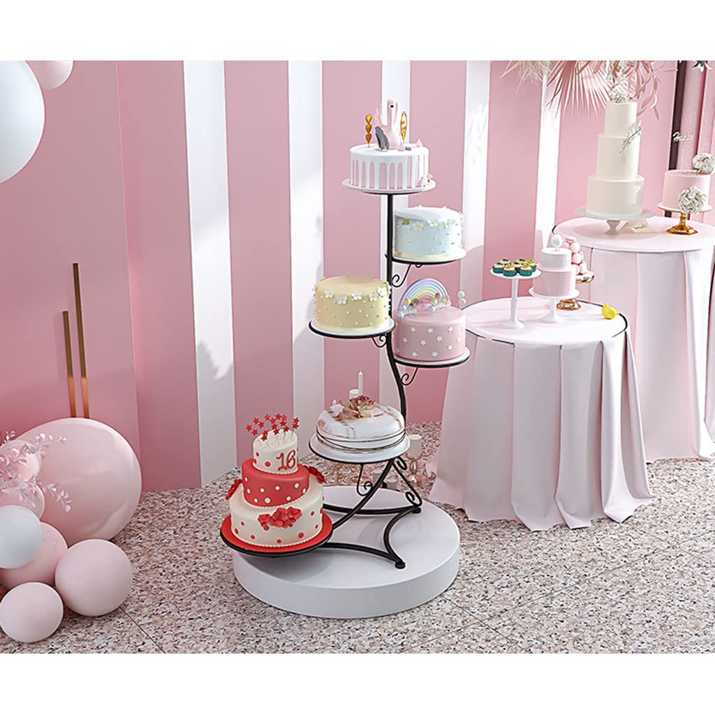 Support Gâteau à Étages - 5 Bases (9-26cm) + 15 Dowels - Présentoir Réutilisable Pour Mariage & Fêtes