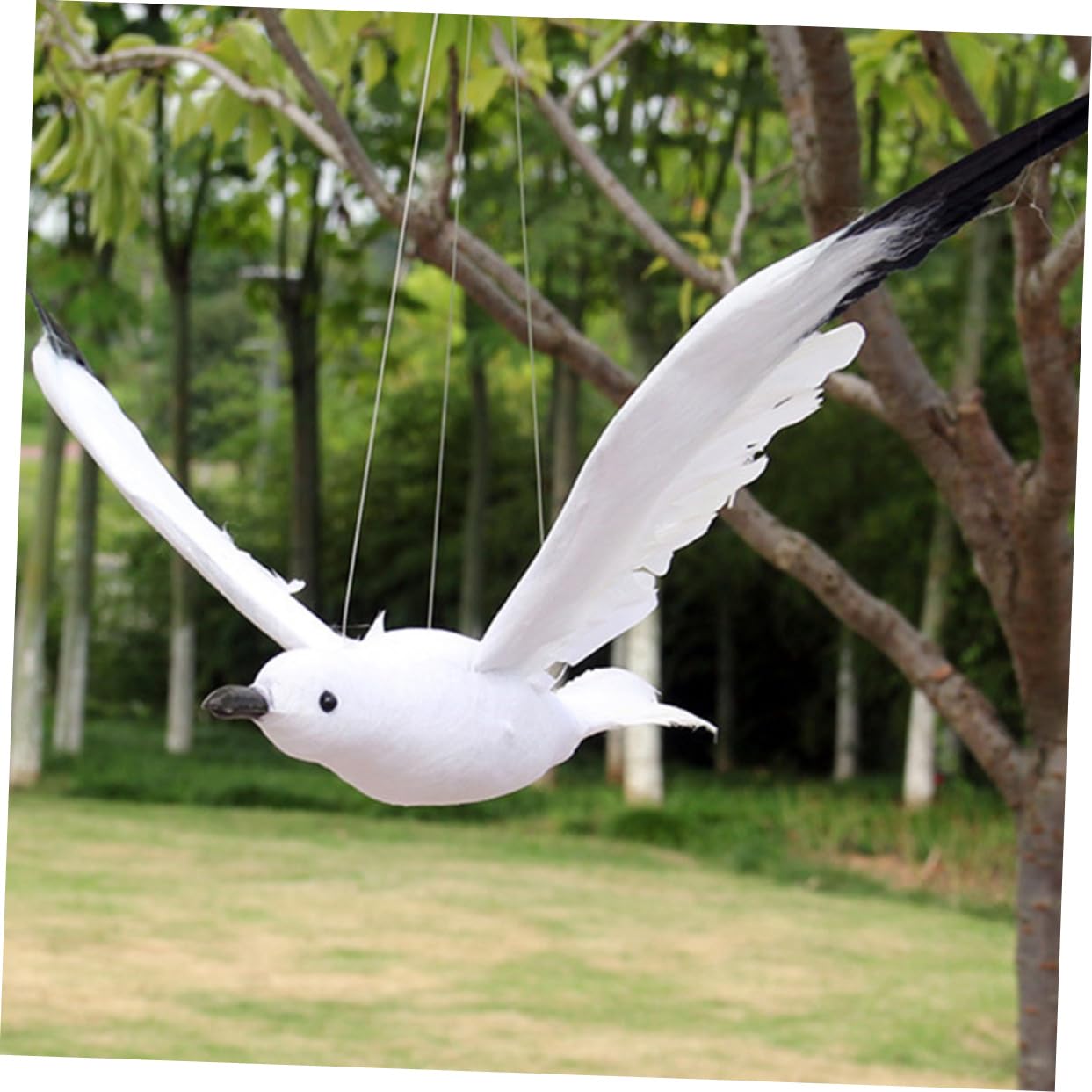 Sosoport 2pezzi Decorazione Da Giardino Con Uccelli Marini Artificiale Simulazione Realistica Di Gabbiani Da Appendere Per Atmosfera Naturale Accogliente e Creativa
