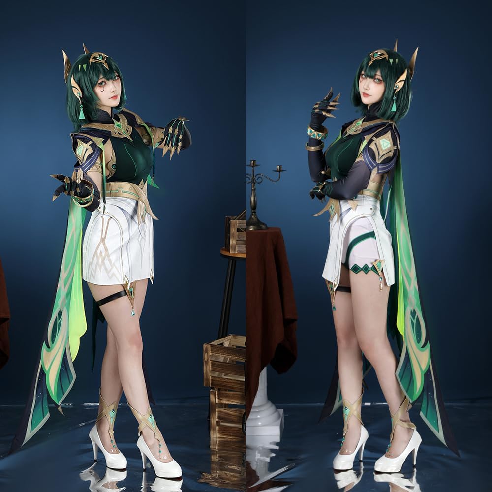 Nefer Cosplay Costume，Women Game Genshin Impact Nefer Uniform Dress Suit Full Set Halloween Party Outfits