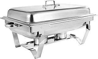 Catering Supplies,Stainless Steel Chafing Dish Buffet Set, 9L Full Size rs Food Warmer with Pan, Fuel Holders & Lid for Any Event Or Party