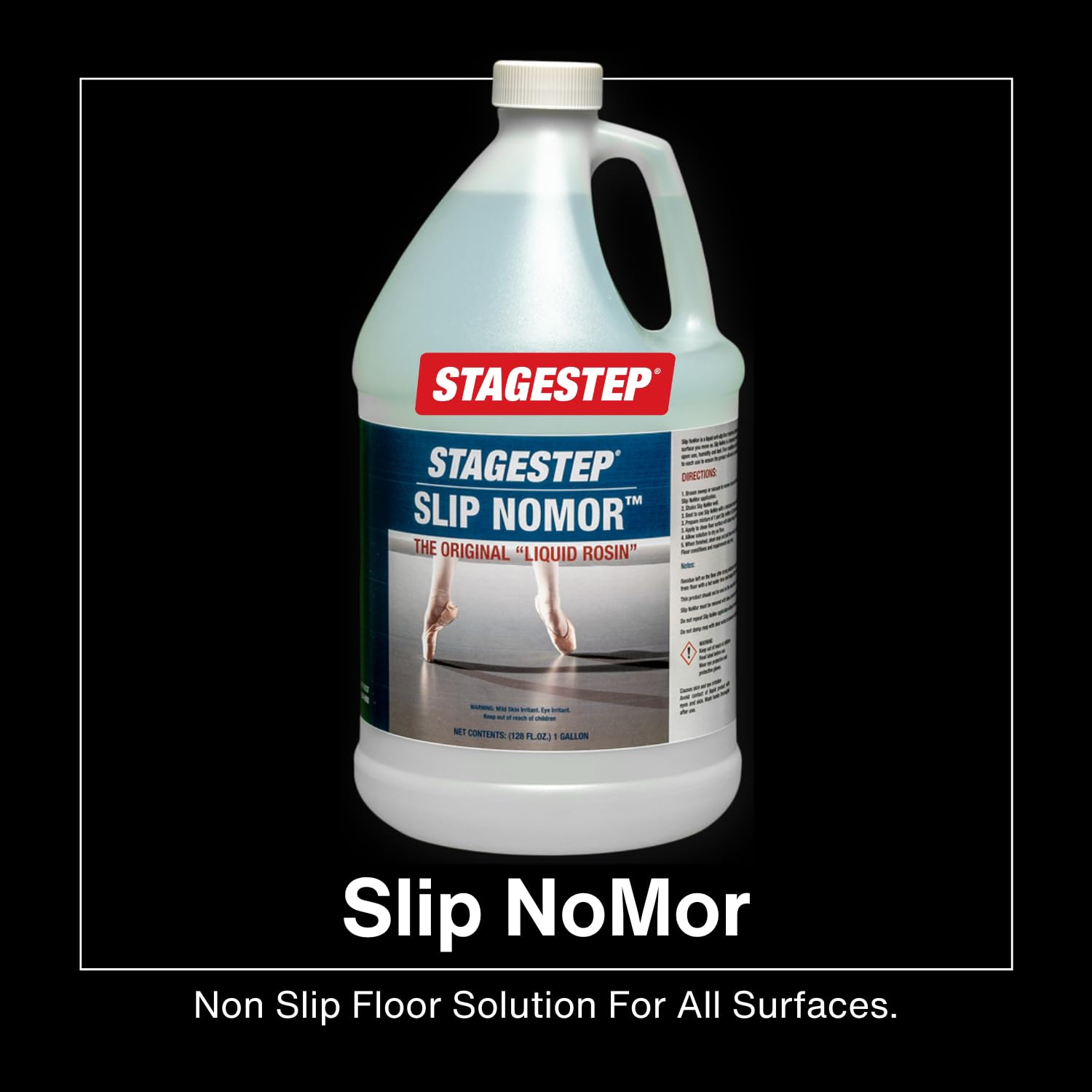 Stagestep Slip NoMor Floor Solution, 1 Gallon, Concentrated Non Slip Floor Solution For All Surfaces
