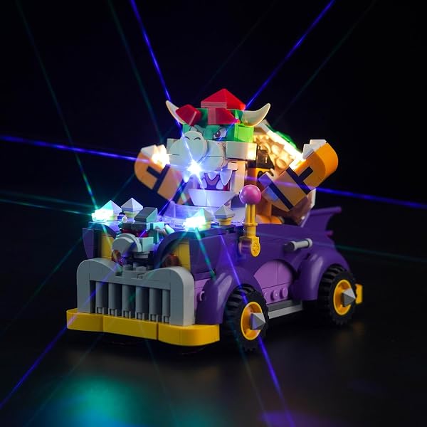 Juego de luces LED para Lego Super Mario Camión Monstruo de Bowser - Set de expansión (sin Lego), Set de iluminación de decoración para Lego 71431 Set de expansión del Coche Músculo de Bowser Juguetes - 1
