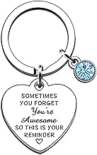 AMZQ Inspirational Gifts for Women Encouragement Keyring Gifts for Family Friend Her BFF Thank You Appreciation Gifts for Colleague Coworker Boss Teacher-Sometimes You Forget You Are Awesome Gifts
