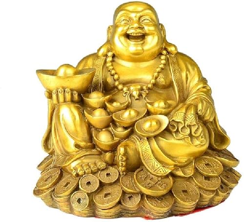 Fengshui - Figura decorativa de Buda Maitreya, figuras de Buda Maitreya, hechas a mano, estatuas budistas de la suerte y felices, decoración de