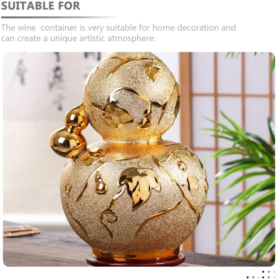 Gourd Wine Bottle Elegant Drink Container for Outdoor Picnics Smooth Finish Lightweight Design for Home Decor and Wine Storage