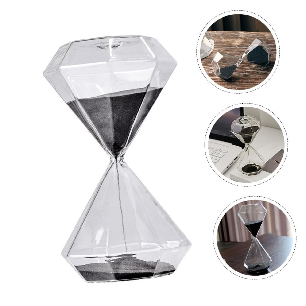 Reloj de Arena Decorativo de Escritorio con Diseño Temporizador de con Arena Adorno para Oficina y Hogar Elegante