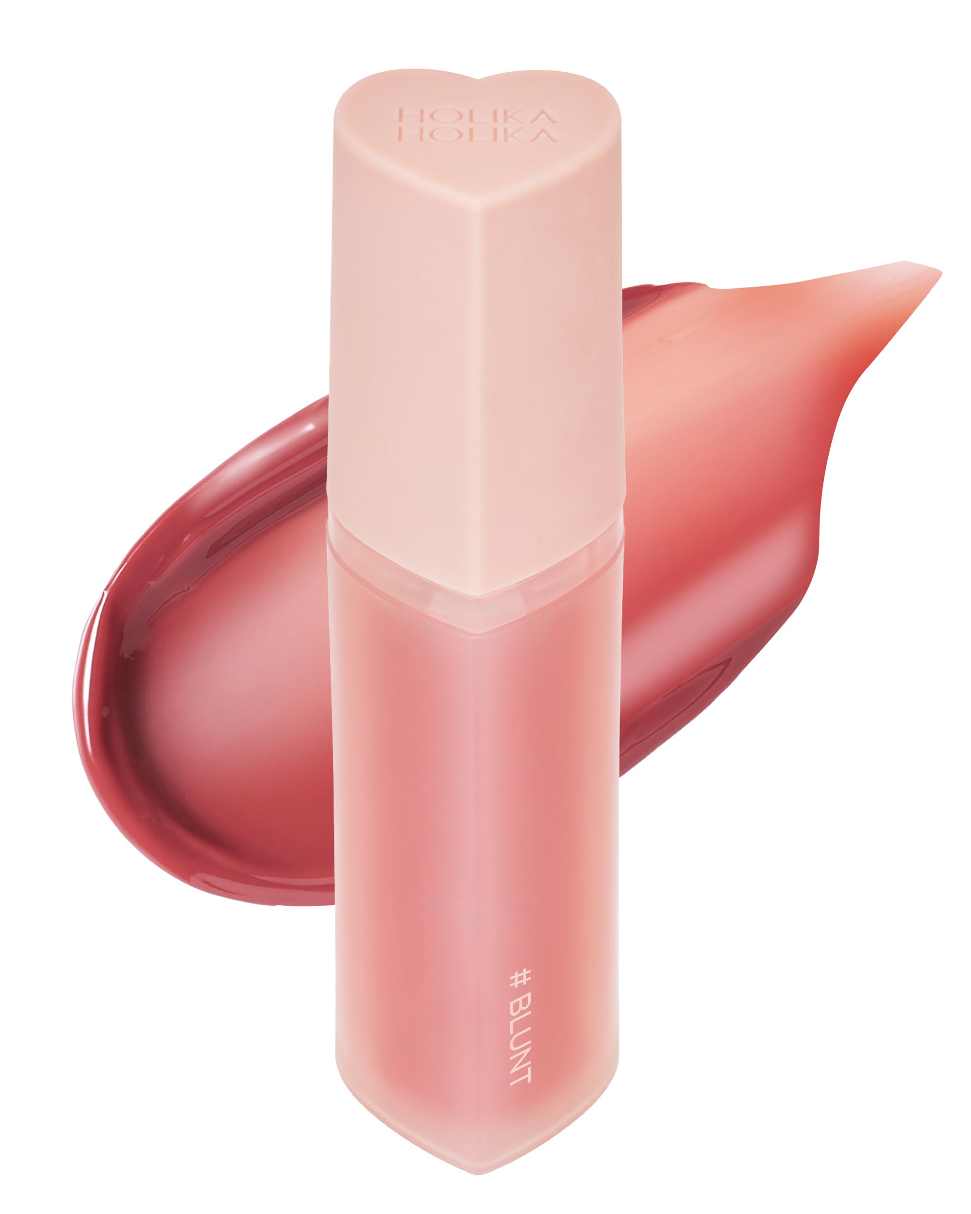 Heart Crush Bare Glaze Tint - K-Beauty Girlish & Juicy Color Lip Tint with Moisture Essence, Long-Lasting Moisture & High Shine, 0.1 fl.oz. (04 BLUNT)