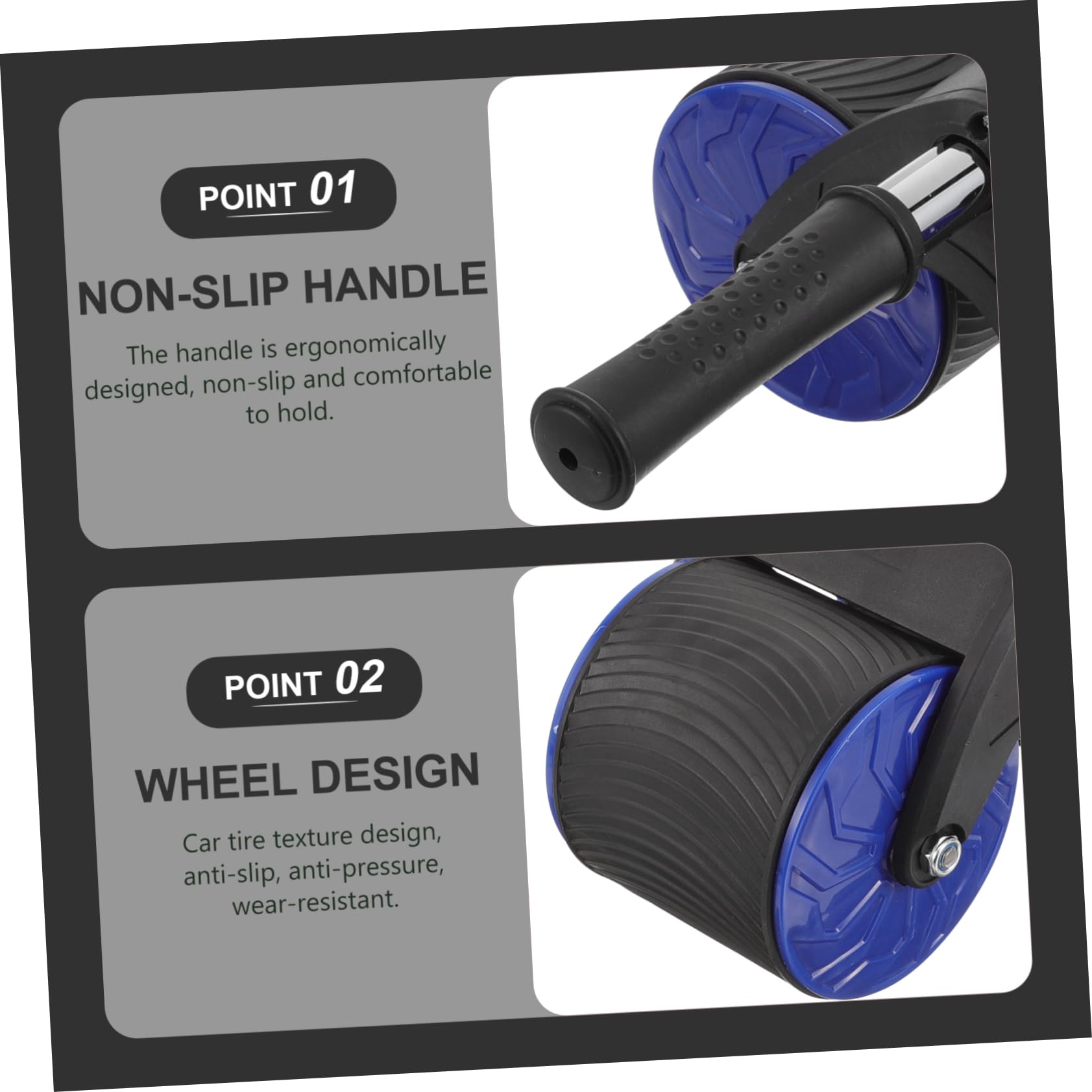 POPETPOP Ruota Addominale Fitness Con Due Rotelle Per Allenamento Muscolare Addominale e Gambe Attrezzo Per Yoga e Esercizi Fisici Casa Realizzato Con Tecnologia Professionale Per Durata