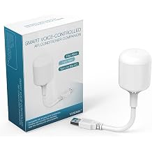 Smart AC Controller for Mini-Split, Window & Portable Air Conditioners - USB Plug-and-Play, No App/Network Needed, Voice-Controlled, Universal Compatibility with Most AC Brands, 3-Color Night Light