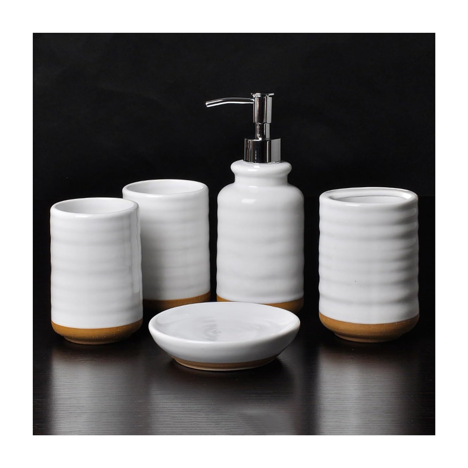 Set di accessori per il bagno Accessorio for tazza portaspazzolino da bagno, 5 pezzi, portaoggetti Arredamento per gli affittuari