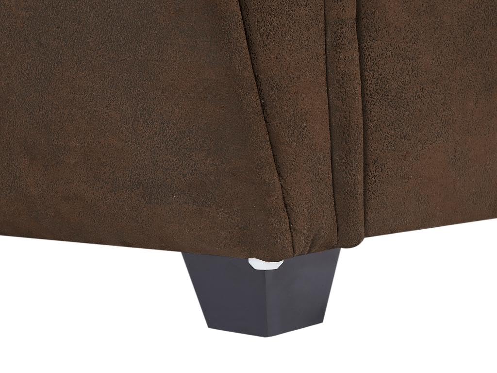 Vente-unique - Canapé 3 Places et Un Fauteuil en Microfibre Aspect Cuir Vieilli Club Victory III