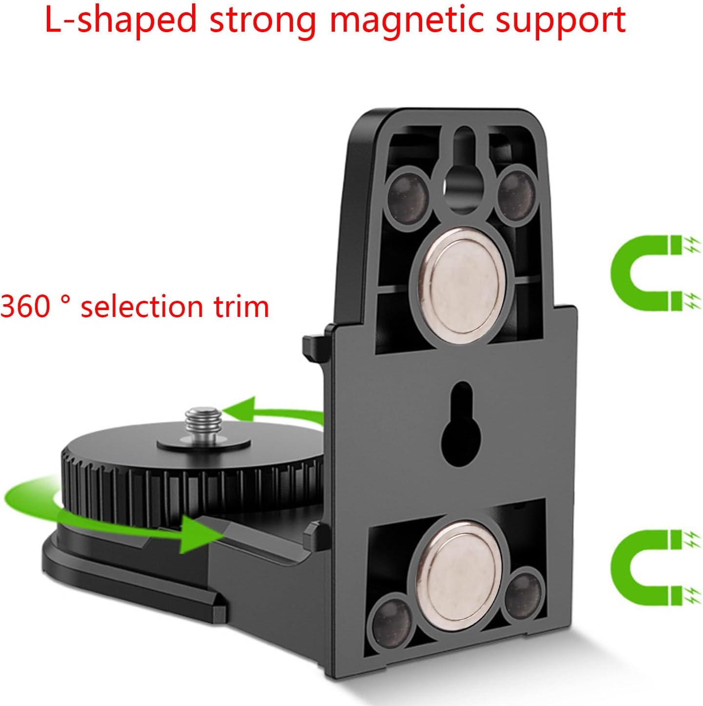 High-performance Level Shelf Strong Magnet 360-Degree-Rotation Adjustable Support Level Bracket Ceiling Mount Compact- Level Bracket