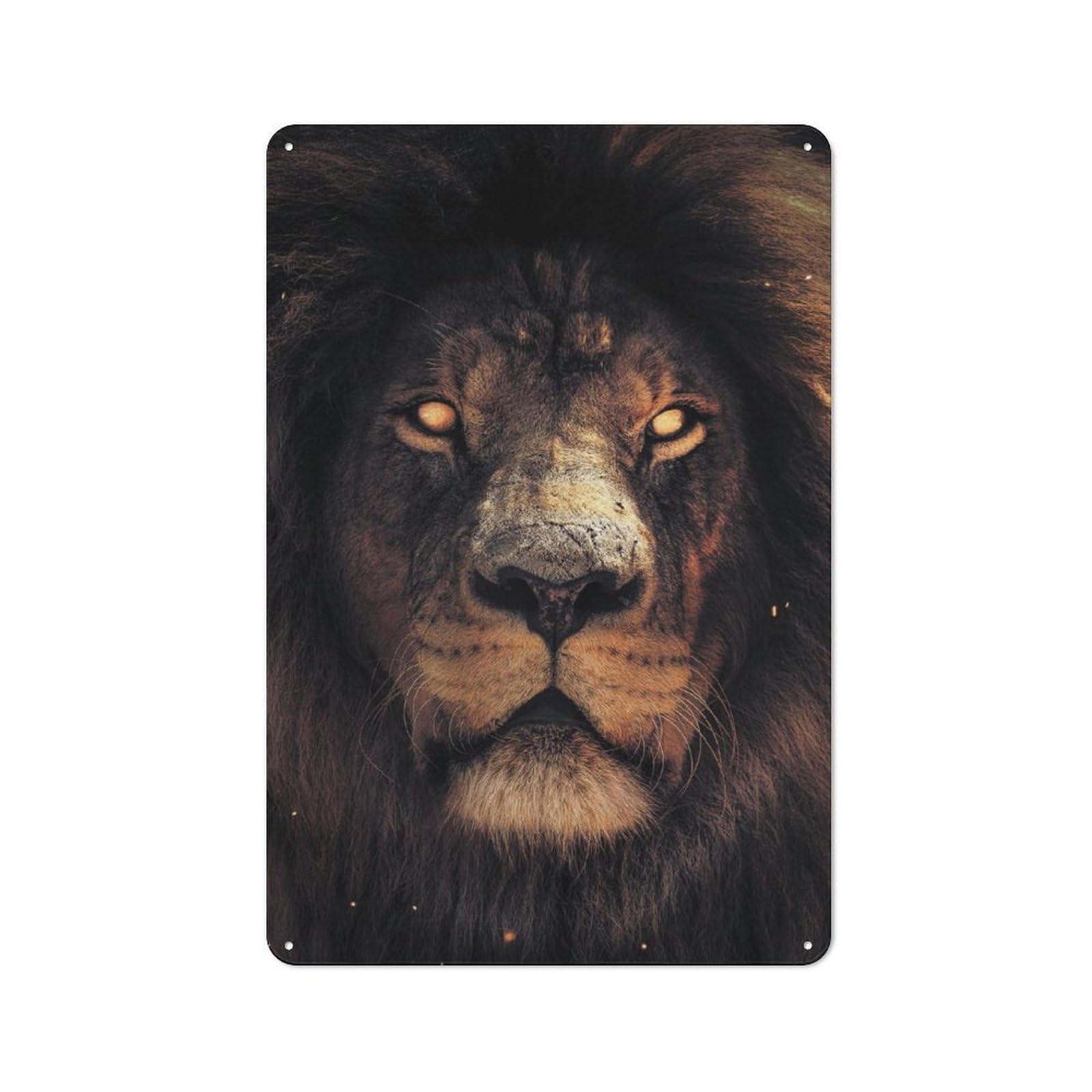 Junmoney The Scary Lion Industrial-Style Metal Sign 30X20cm For Home Bar Wall, Housewarming Wall Decor For People Furnishing Home Bar