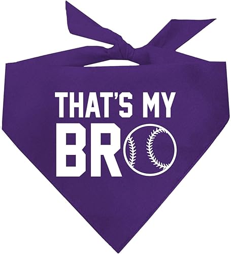 Miniatura 22 de That's My BroDog Bandana Triángulo ajustable 100% algodón Fabricado en Estados Unidos Béisbol Deportes El mayor fan Día del juego Real