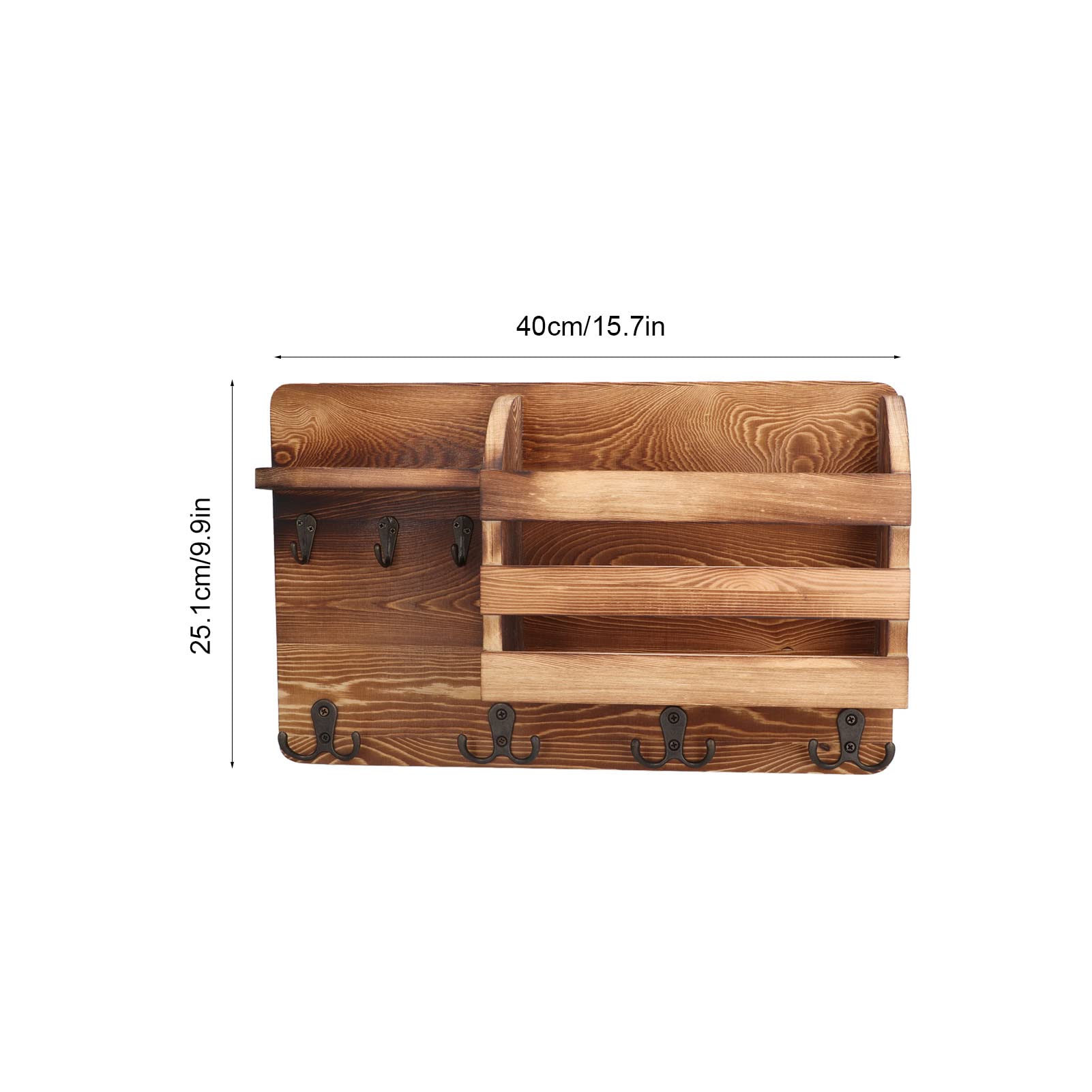 Mensole Sospese, Mensole Vintage a Parete da 15,7 X 9,9 Pollici, Supporto Multiuso in Legno per Soggiorno, Balcone e Altri Spazi